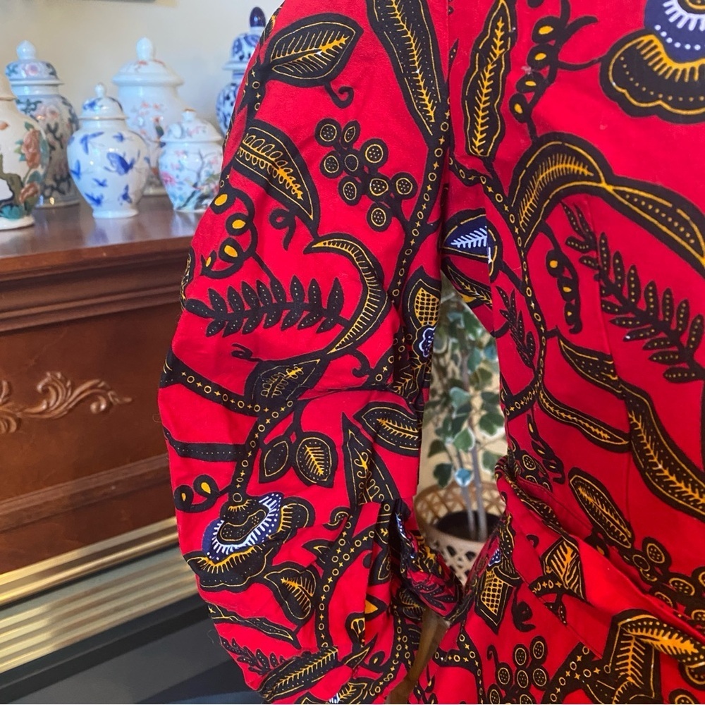 ÓFUURÉ African Print Midi Dress – Size M – Fully Lined – Tribal Ankara Pattern - Picture 3 of 8